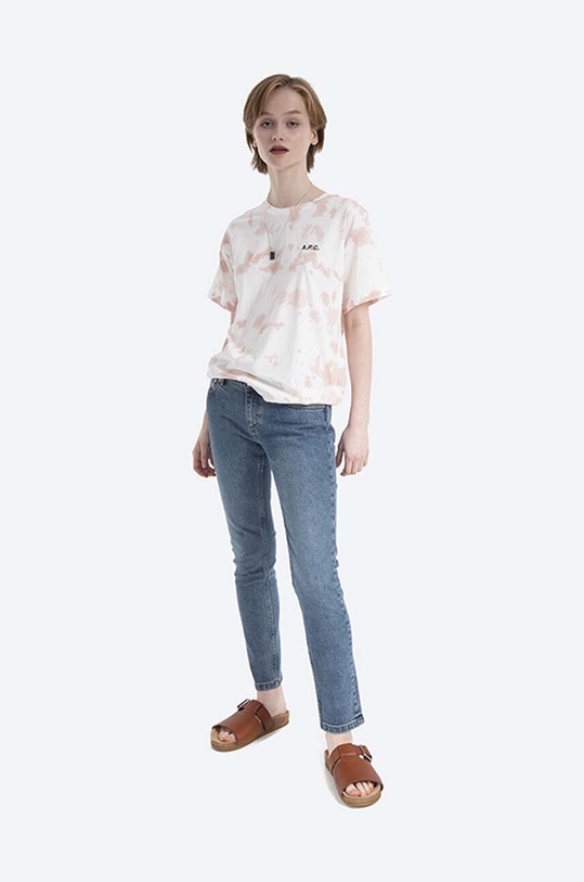 A.P.C. cotton T-shirt Cassie COEJN.F26954 beige AA00