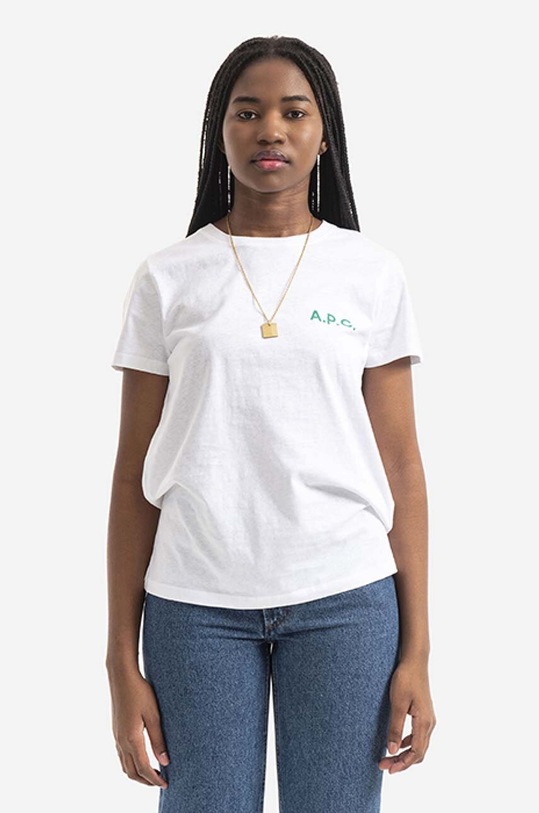 A.P.C. cotton T-shirt Leanne regular white COETL.F26063