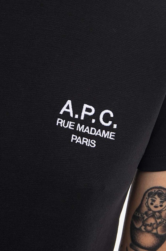A.P.C. t-shirt bawełniany Denise czarny COEZC.F26842