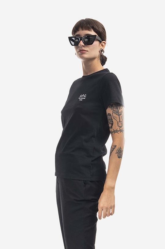 A.P.C. cotton T-shirt Denise COEZC.F26842 black