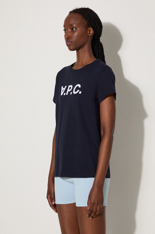 Одежда Хлопковая футболка A.P.C. VPC Colour COBQX.F26944 тёмно-синий