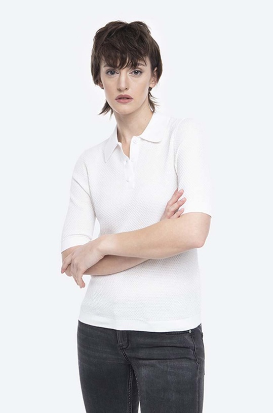 Norse Projects cotton t-shirt Maj Cotton Piquet cotton white NW45.0197.0957