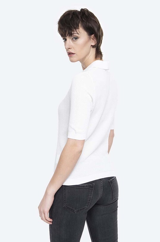 Norse Projects cotton t-shirt Maj Cotton Piquet white NW45.0197.0957