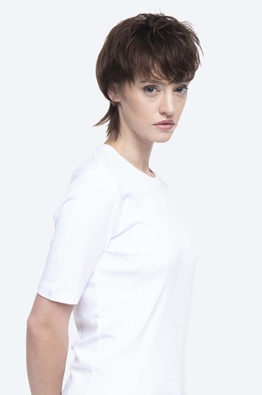 Norse Projects tricou din bumbac Helen High Twist Cotton alb NW01.0062.001