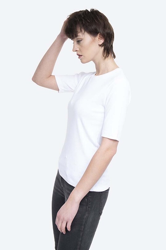 Norse Projects tricou din bumbac Helen High Twist Cotton NW01.0062.001 alb