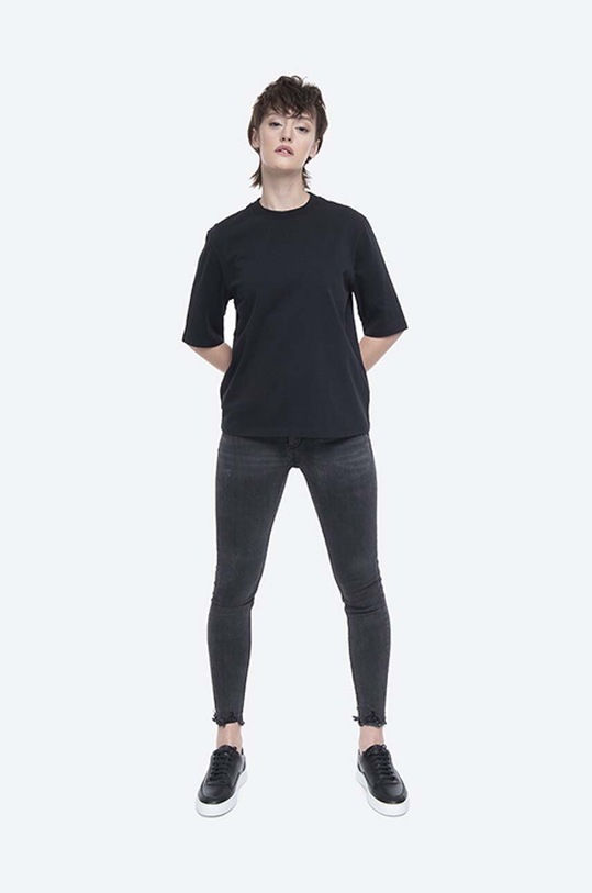 Bavlněné tričko Norse Projects Ginny Heavy Jersey NW01.0056.9999 černá AA00