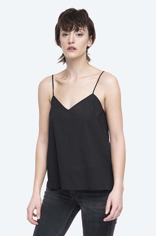 Norse Projects bluză din bumbac Sille Light negru NW40.0090.9999