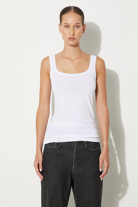 Топ Samsoe Samsoe круглий виріз білий F00001015