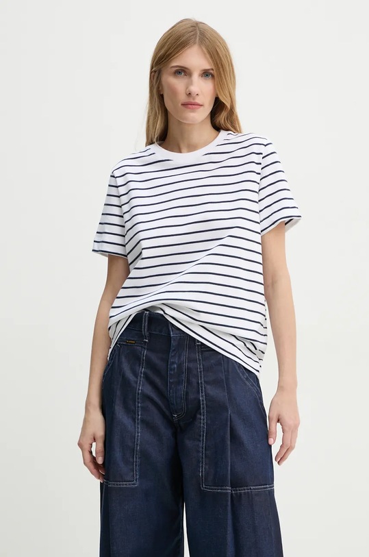 Bombažna kratka majica Samsoe Samsoe bela F00012400