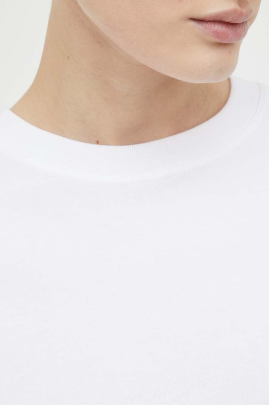 Βαμβακερό μπλουζάκι Samsoe Samsoe F00012400 λευκό