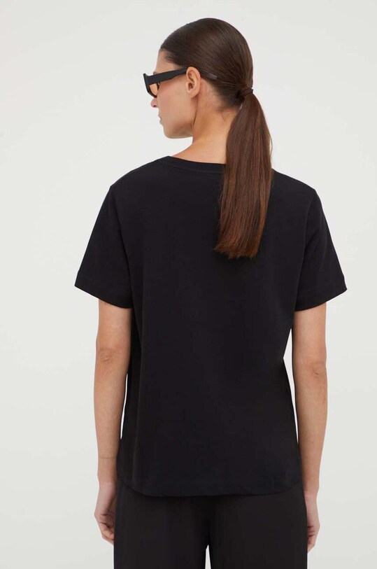 Oblečení Bavlněné tričko Samsoe Samsoe CAMINO F00012400 černá