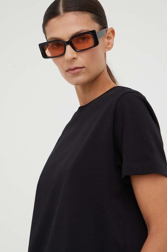 Bavlněné tričko Samsoe Samsoe CAMINO černá F00012400