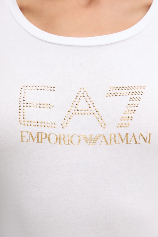 Μπλουζάκι EA7 Emporio Armani 8NTT67.TJDQZ λευκό