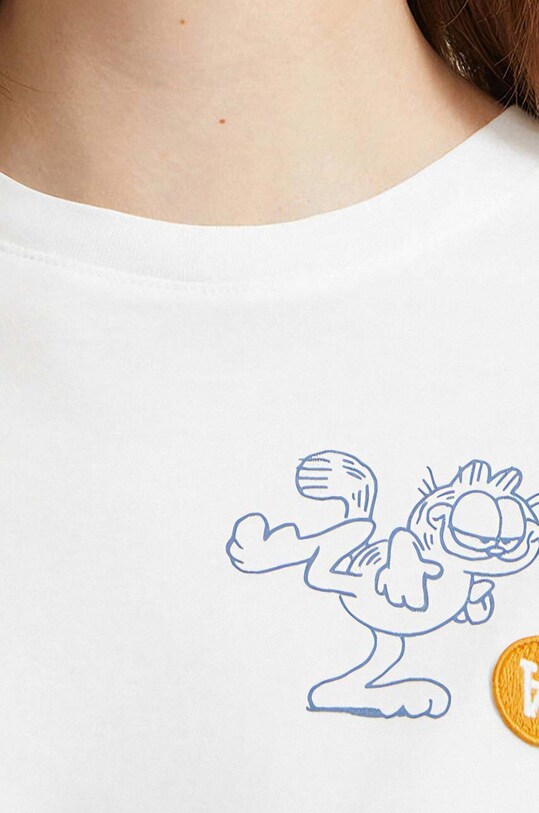 Odzież Wood Wood t-shirt bawełniany X Garfield Mia 30042503.2222 biały