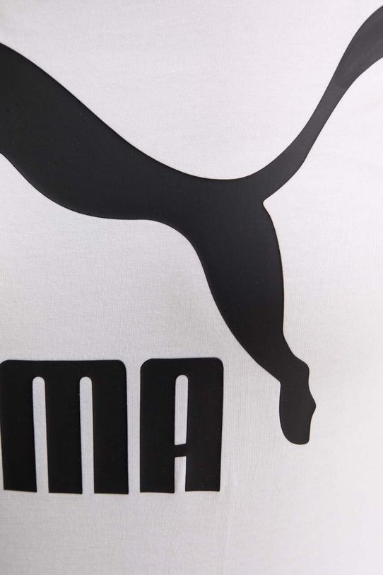 Puma t-shirt bawełniany Classic Logo Tee 530076.02 biały