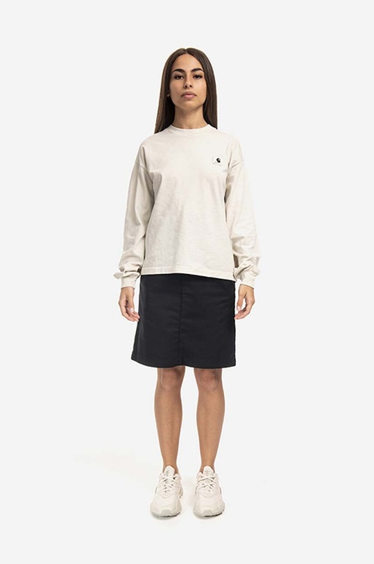 Carhartt WIP cotton longsleeve top I029962.NATURAL beige AA00