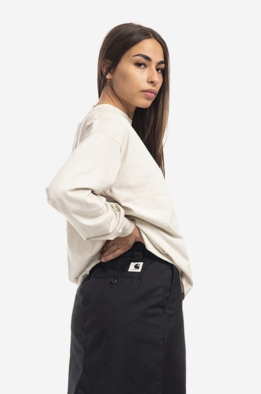 Clothing Carhartt WIP cotton longsleeve top I029962.NATURAL beige