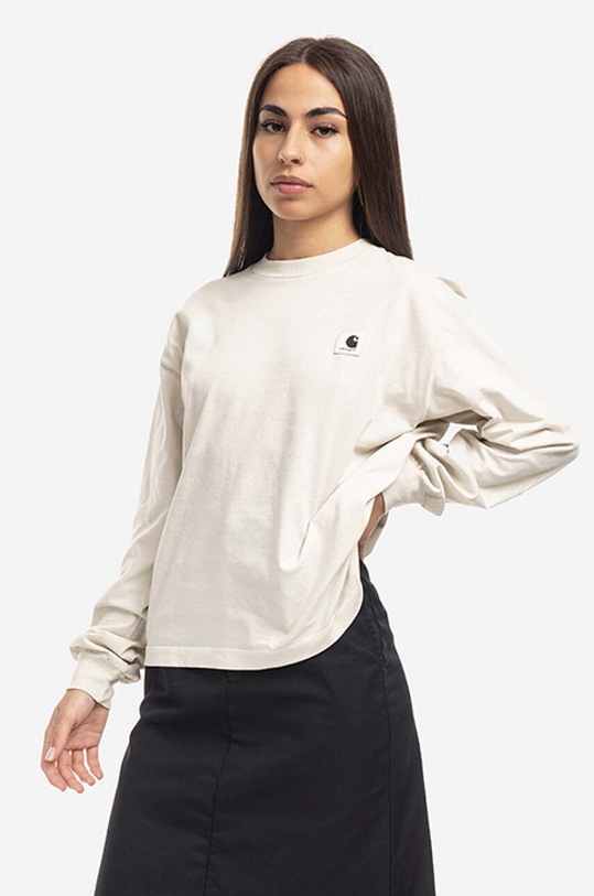 Carhartt WIP cotton longsleeve top I029962.NATURAL