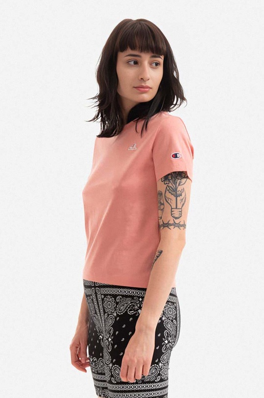 Bavlněné tričko Champion 114929 růžová