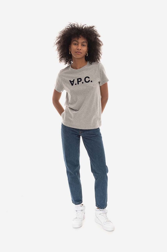 A.P.C. cotton t-shirt COEZB.F26944 gray AA00