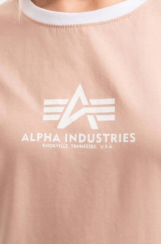 Alpha Industries T-shirt Basic T Contrast ML Wmn orange 106066.640