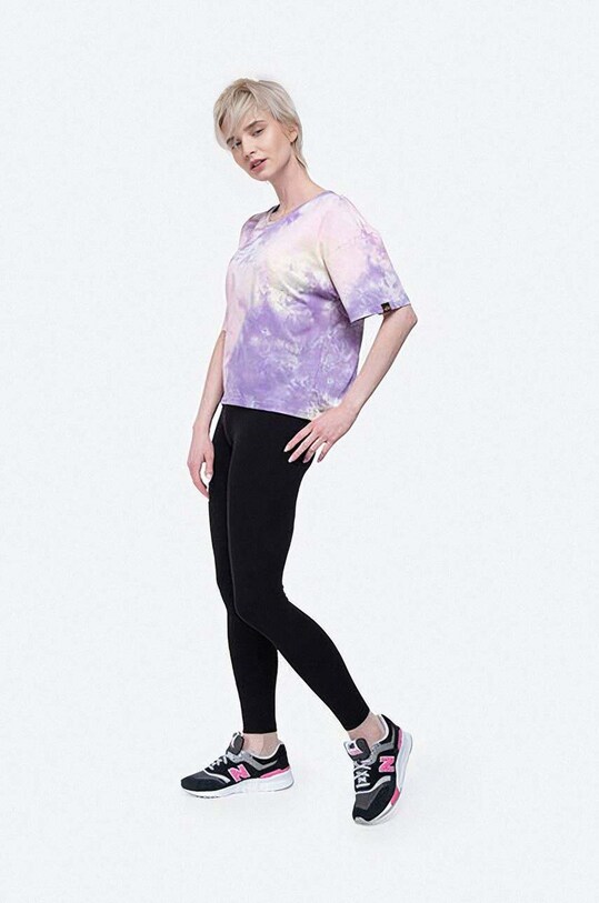 Bavlnené tričko Alpha Industries Basic Tee Batik COS Wmn 116083.536 ružová AA00