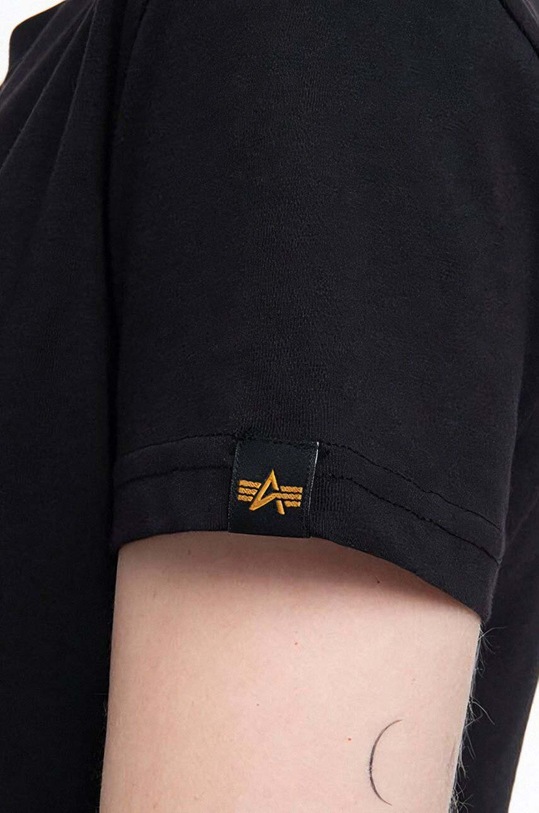 Alpha Industries cotton T-shirt Basic Tee COS Hol. Print Wmn 116050HP.600 black