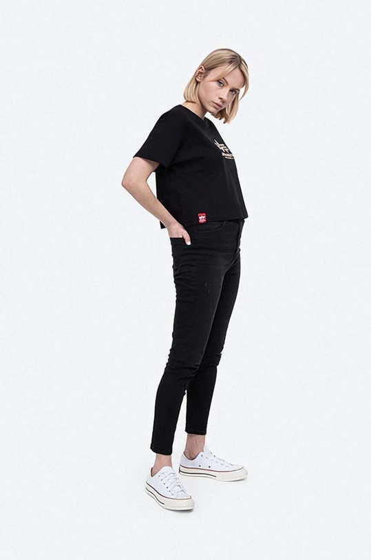 Alpha Industries cotton T-shirt Basic Tee COS Hol. Print Wmn 116050HP.600