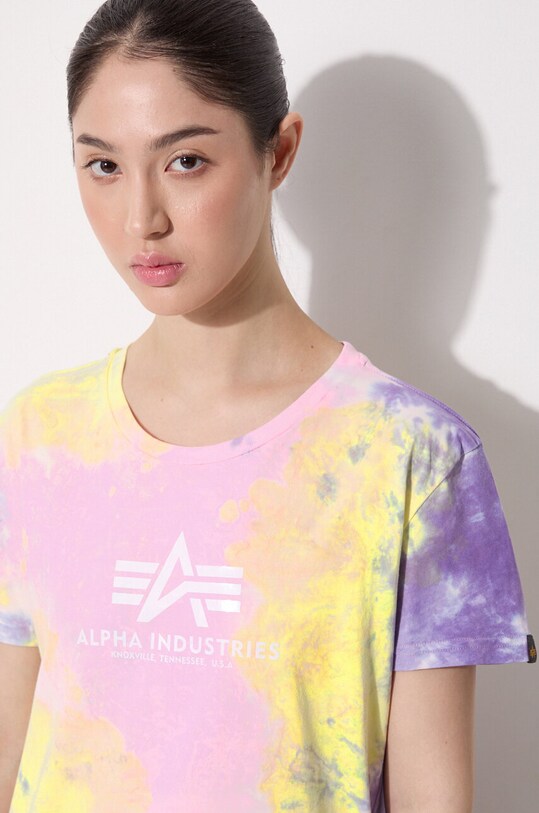 Alpha Industries t-shirt bawełniany Basic Tee Batik Wmn różowy 116084.536