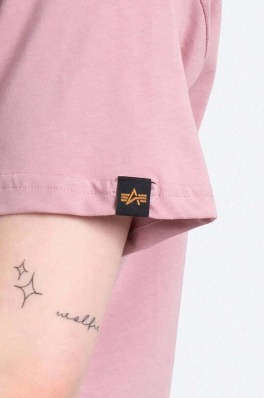 Alpha Industries t-shirt bawełniany Basic Tee 116050.397 różowy