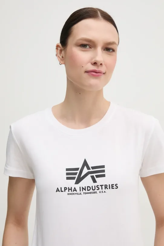 Pamučna majica Alpha Industries bijela 196051.09