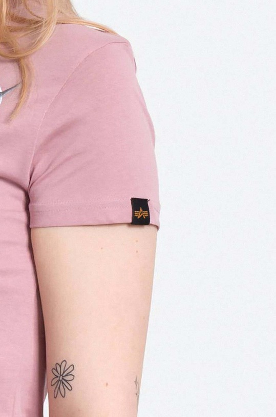 Bavlněné tričko Alpha Industries NASA PM 198053.487 růžová