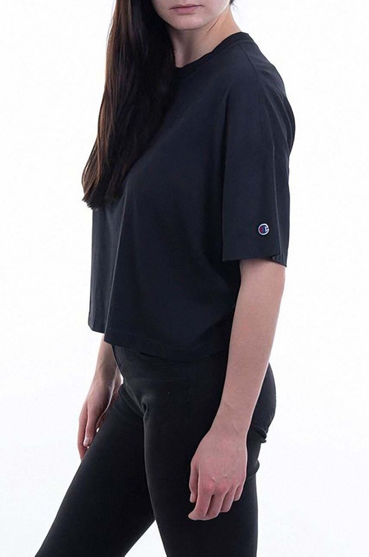 Champion t-shirt bawełniany 113382 czarny