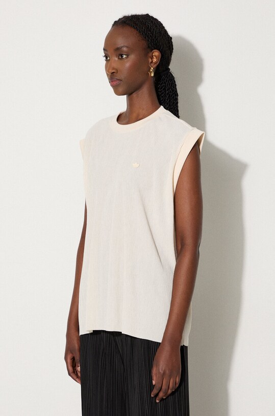 Top adidas Originals Adicolor Plisse μπεζ HE4956