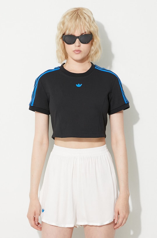 adidas Originals t-shirt ESS Cropped Tee Blue Version