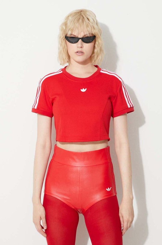 adidas T-shirt adidas Originals Ess Cropped Tee IB4549 red IB4549