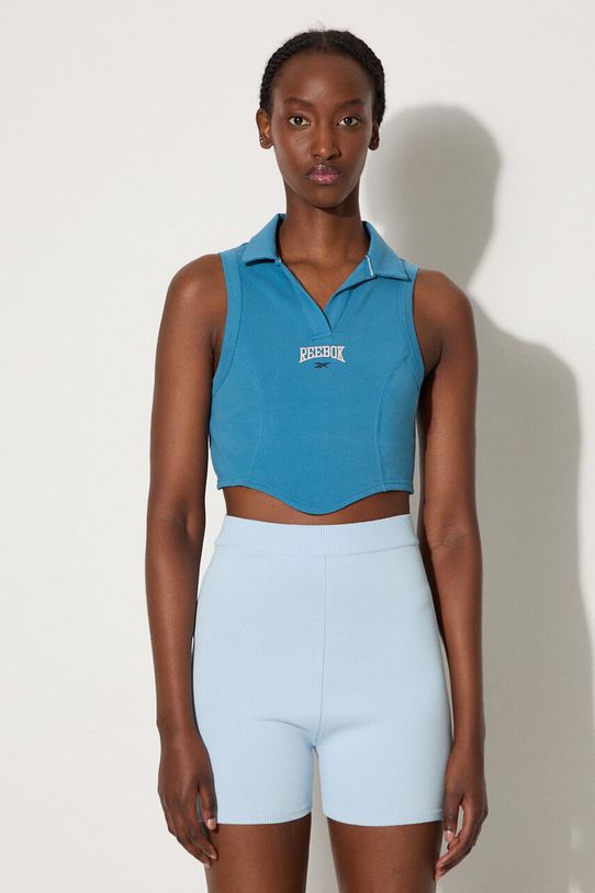 Топ Reebok Classic Varsity Tank slim голубой HT7842