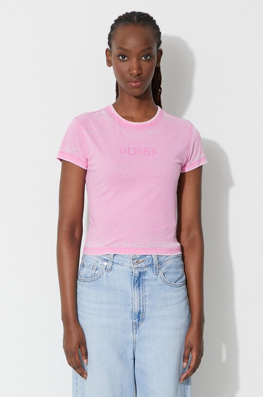 Guess U.S.A. t-shirt różowy W2BP00.KBAXO