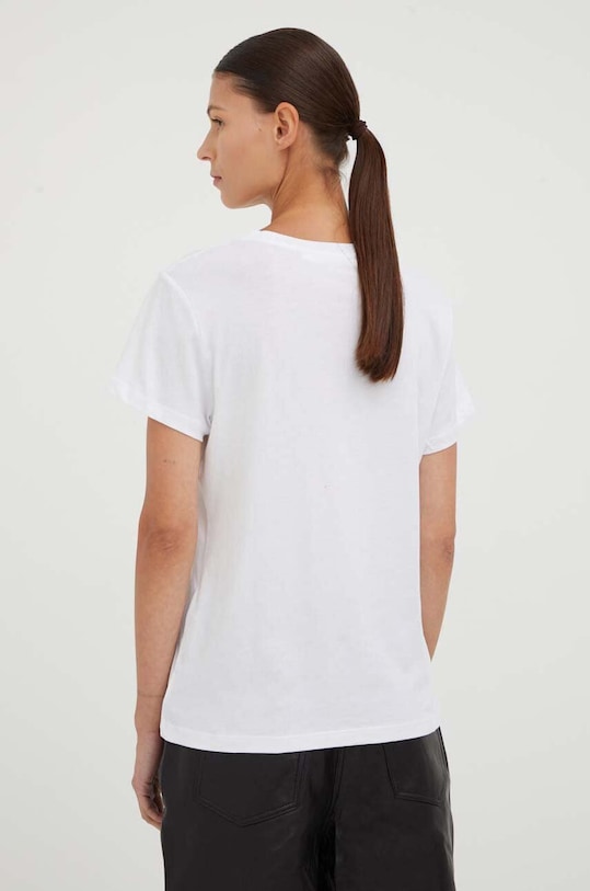 Odzież Samsoe Samsoe t-shirt bawełniany SOLLY F00012050 biały