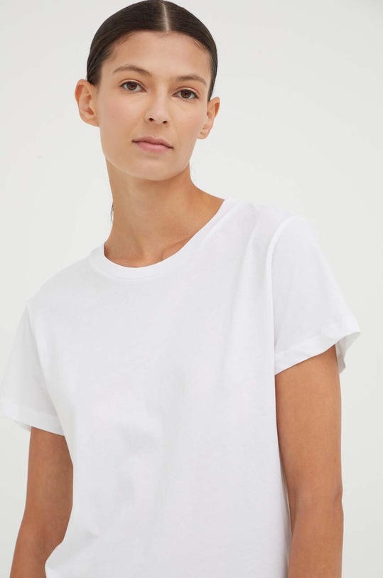 Samsoe Samsoe t-shirt bawełniany SOLLY biały F00012050