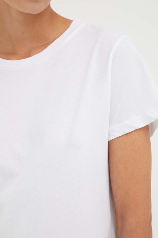 Samsoe Samsoe t-shirt bawełniany SOLLY F00012050 biały