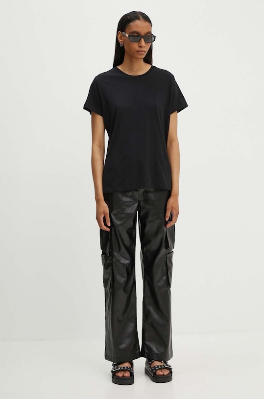 Samsoe Samsoe tricou din bumbac F00012050 negru AA00