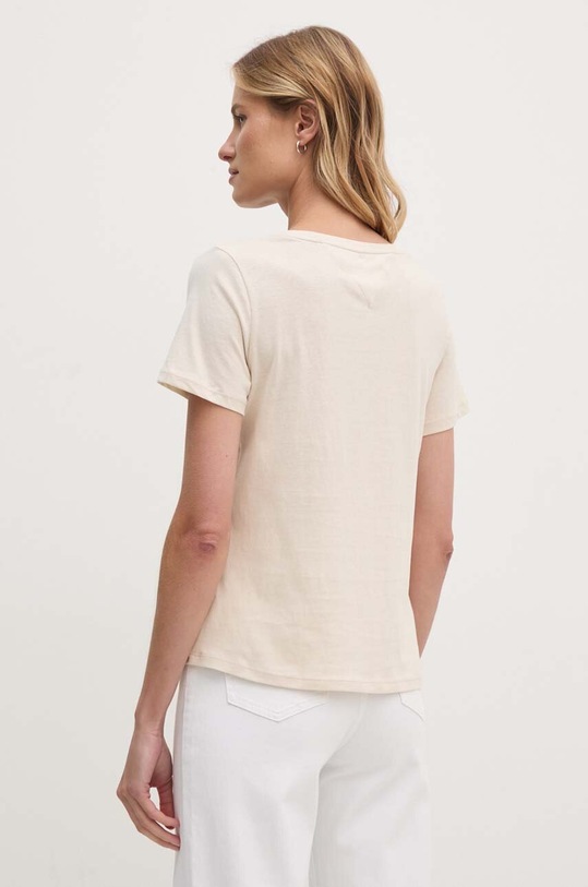 Bavlněné tričko Tommy Jeans DW0DW14617.NOS béžová AA00
