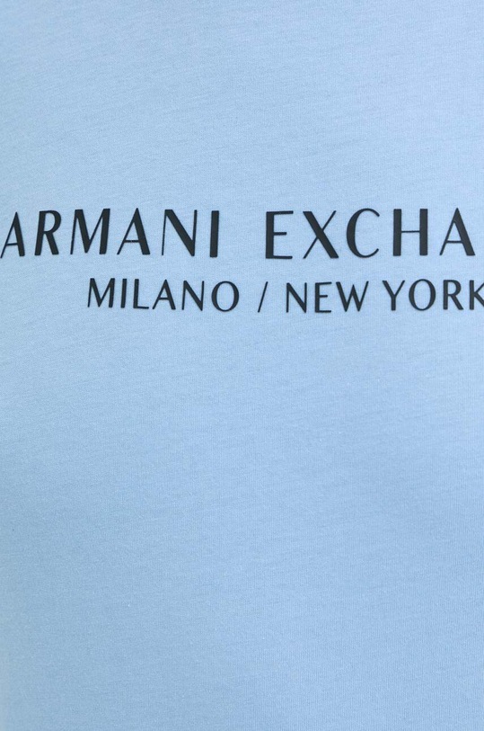 Armani Exchange tricou din bumbac albastru 8NYTAB.YJG3Z.NOS