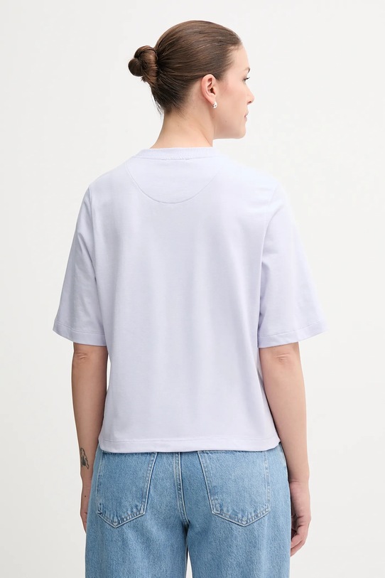 Хлопковая футболка United Colors of Benetton 3BL0E17G5 фиолетовой AA00