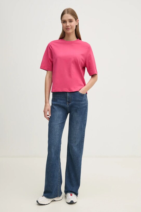 United Colors of Benetton tricou din bumbac 3BL0E17G5 roz AA00