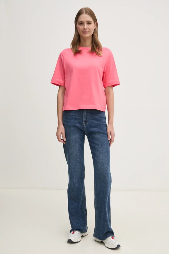 United Colors of Benetton tricou din bumbac 3BL0E17G5 roz AA00