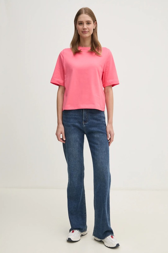 Памучна тениска United Colors of Benetton 3BL0E17G5 розов AA00