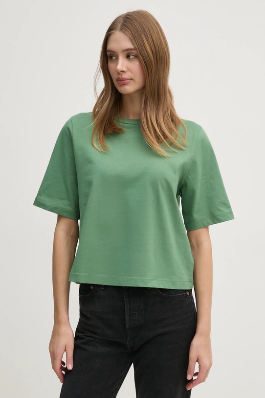 United Colors of Benetton tricou din bumbac uni verde 3BL0E17G5