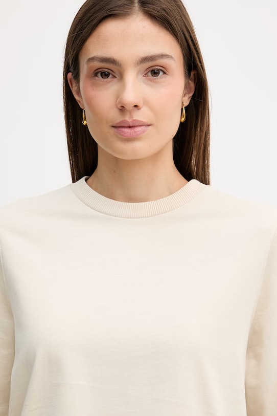 United Colors of Benetton t-shirt bawełniany beżowy 3BL0E17G5